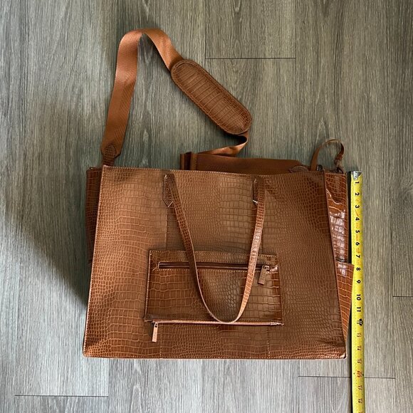 BEIS Large Work Tote in Maple Croc - Picture 2 of 8